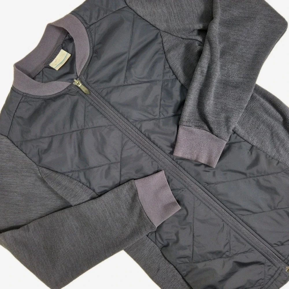 Columbia Womens Piney Ridge Hybrid Full Zip Quilted Jacket Navy Blue Medium